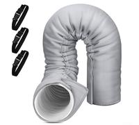 Funda para manguera de aire acondicionado, cubierta aislante para aire acondicionado móvil de 5" y 5,9" de diámetro y mangueras de escape (gris)