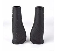 Funda para manillar de bicicleta, 1 par, diseño de bloqueo largo y corto con forma ergonómica para un uso fácil (negro largo)