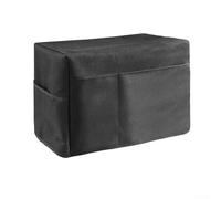 Funda para máquina de coser de tela Oxford 600D para Janome, protector impermeable a prueba de polvo con asa, diseño de almacenamiento plegable, 46 x 21 x 32 cm, color negro