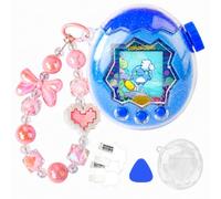 Funda para mascota electrónica Tamagotchi Paradise - 2 protectores de pantalla de policarbonato a prueba de golpes con correa de muñeca con cuentas de lazo rosa para Tamagotchi Paradise Sleeve Toy