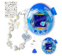 Funda para mascota electrónica Tamagotchi Paradise - 2 protectores de pantalla de policarbonato a prueba de golpes con correa de muñeca con cuentas de lazo blanco para Tamagotchi Paradise Sleeve Toy
