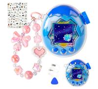 Funda para mascota electrónica Tamagotchi Paradise - 2 protectores de pantalla de policarbonato a prueba de golpes con correa de muñeca con cuentas de lazo rosa para Tamagotchi Paradise Sleeve Toy