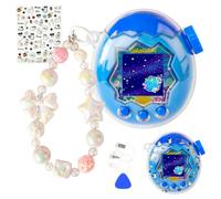 Funda para mascota electrónica Tamagotchi Paradise - 2 protectores de pantalla de policarbonato a prueba de golpes con estrellas blancas y correa de muñeca para Tamagotchi Paradise Sleeve Toy