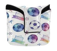 Funda para mazo de golf, cierre magnético, cubierta para mazo de putter, cuadrada, piel sintética, impermeable, arte cósmico, color morado, verde azulado, nebulosa espacial