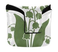 Funda para mazo de golf Lily Of The Valley Green Spring con cierre magnético para mazo cuadrado de piel sintética