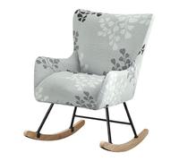 Funda para mecedora de piel estampada lavable, funda elástica para sillón deslizante, 4 unidades, protector para sala de estar y dormitorio, patrones elegantes y fácil cuidado