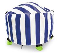 Funda para mesa de agua, funda redonda para muebles de exterior para mesa de juegos de arena y agua para niños, tela Oxford con dobladillo elástico para ajuste resistente al viento, azul para uso dia