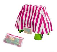 Funda para mesa de juegos acuáticos al aire libre, diseño resistente al viento, tela transpirable que evita la condensación, ajuste seguro para mesas de arena del paso 2 (fucsia)