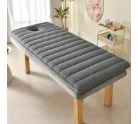 Funda para mesa de masaje con agujero facial, banda elástica y almohadilla de espuma viscoelástica de látex transpirable para uso doméstico, hotel y salón de belleza