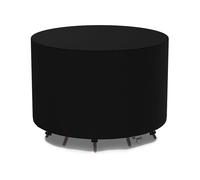 Funda para mesa redonda ø160xh80cm impermeable en poliéster 600d negro con protección uv