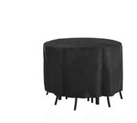Funda para mesa y silla redonda para exteriores, resistente a la intemperie, juego de jardín, tela antidesgarros, resistente al viento, ajuste - 230 x 110 cm (185 x 110 cm)
