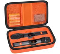 Funda para micrófono inalámbrico compatible con JBL Wireless Two Mic / para micrófono inalámbrico JBL PartyBox, bolsa de viaje de mano para canto o karaoke para receptor, adaptador, baterías, color