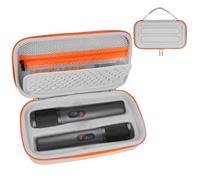 Funda para micrófono inalámbrico compatible con micrófono inalámbrico JBL PartyBox, 2 micrófonos inalámbricos digitales, bolsa de viaje portátil para receptores, adaptadores, baterías AA, cargador,