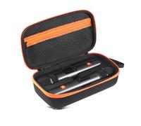 Funda para micrófono inalámbrico, impermeable, a prueba de golpes, doble micrófono, bolsa de transporte rígida para micrófono inalámbrico JBL PartyBox, Negro y naranja, Bolsa de transporte de viaje