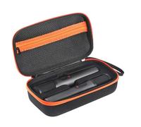 Funda para micrófono inalámbrico, impermeable, a prueba de golpes, doble micrófono, bolsa de transporte rígida para micrófono inalámbrico JBL PartyBox, Negro y naranja, Bolsa de transporte de viaje