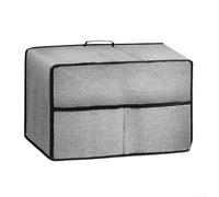 Funda para microondas, paño de horno con bolsillo frontal, protector gris para electrodomésticos, organizador de almacenamiento de cocina, accesorio impermeable para el hogar