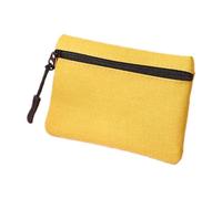 Funda para monedas - Organizador de almacenamiento de llaves de tela Oxford, pequeña cartera para monedas de moneda, monedero con cremallera, funda para llaves portátil | Funda pequeña, amarillo, Se