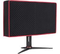 Funda para monitor de juegos de alta calidad, 27 pulgadas, resistente al polvo, al agua y a los gatos, color rojo y negro, para escritorio, juegos, computadora, monitor, cubierta antipolvo tamaño 27