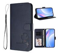 Funda para Moto X30 Pro 5G/Edge 30 Ultra, con relieve, a prueba de golpes, de piel premium, con tarjetero, función atril, funda protectora para Moto X30 Pro 5G, azul