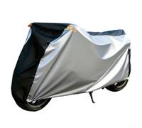 Funda para motocicleta 190T Oxford impermeable con revestimiento plateado para protección contra la lluvia, el sol y el polvo, tiras reflectantes para visibilidad nocturna, talla S (L)