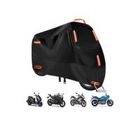Funda para motocicleta, impermeable, tejido Oxford 210D, 245 x 105 x 125 cm, negra, protección para exteriores.