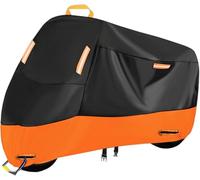 Funda para Motocicleta para Benelli Caffe Nero 125 2011 2012 2013 2014 2015 2016, Oxford Funda Impermeable Protección UV Todas Las Estaciones Funda para Moto,B-Black/Orange