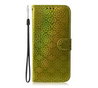 Funda para Motorola Edge 50 Neo 5G, funda de piel con purpurina en 3D, gemas brillantes para Motorola Edge 50 Neo 5G, funda con tapa para teléfono celular, ranuras para tarjetas, cubierta magnética a