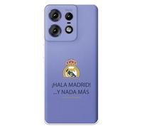 Funda para Motorola Edge 50 Pro del Real Madrid ¡HALA Madrid! tansparente para Proteger tu móvil. Capa de Silicona Flexible con Licencia Oficial Real Madrid