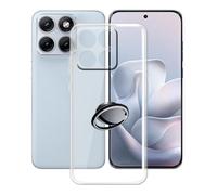 Funda para Motorola Edge 70 Fusion (6.78"), con RotacióN De 360°[Anillo Soporte MóVil] Carcasa Transparente Funda de Silicona Suave de TPU Funda de Parachoques Trasero - SH3