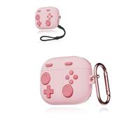 Funda para Motorola Moto Buds Auriculares yystao Funda de Silicona Suave Compatible con Lenovo Moto Buds Diseño Retro Consola de Juegos a Prueba de Polvo a Prueba de Golpes y Duradero, Rosa