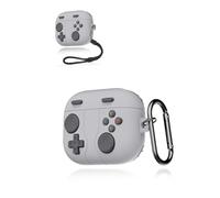 Funda para Motorola Moto Buds Auriculares yystao Funda de Silicona Suave Compatible con Lenovo Moto Buds Diseño Retro Consola de Juegos a Prueba de Polvo a Prueba de Golpes y Duradero, Gris