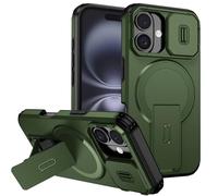 Funda para Motorola Moto Edge 2025, Magsafe Magnetic Stand PC+TPU Militar Grado Estándar Carcasa Resistente a los Golpes Funda Resistente a los Arañazos Funda para Motorola Moto Edge 2025 Fundas Verde