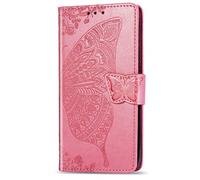 Funda para Motorola Moto G05/E15, a prueba de golpes, de piel sintética, con cierre magnético, ranuras para tarjetas, funda de protección para Motorola Moto G05/E15, color rosa