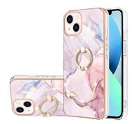 Funda para Motorola Moto G05/E15 con soporte de anillo, a prueba de golpes, brillante, antideslizante, delgada, carcasa rígida de mármol, funda protectora de silicona para Motorola Moto G05/E15, color