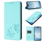 Funda para Motorola Moto G06 4G / G06 Power Case, Cierre Magnético Función Soporte Bloqueo RFID Flip Billetera de Cuero PU Carcasa Móvil para Motorola Moto G06 4G / G06 Power, Verde Menta