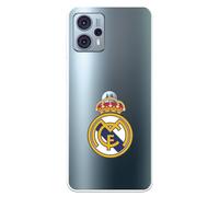 Funda para Motorola Moto g23 del Real Madrid Escudo Real Madrid tansparente para Proteger tu móvil. Capa de Silicona Flexible con Licencia Oficial Real Madrid
