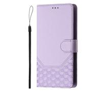 Funda para Motorola Moto G35 con ranuras para tarjetas, correa de mano, color lavanda