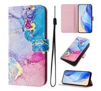Funda para Motorola Moto G35, piel de primera calidad, pintada, tipo cartera, función atril, con ranuras para tarjetas, compatible con Motorola Moto G35, mármol