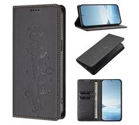 Funda para Motorola Moto G53/G13/G23, de piel sintética, a prueba de golpes, con función atril, ranuras para tarjetas, funda protectora magnética para Motorola Moto G53/G13/G23, color negro