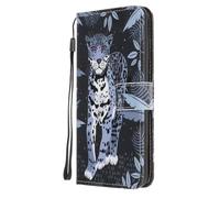 Funda para Motorola Moto G55, 3D Art a prueba de golpes, piel sintética suave de alta calidad, absorción de golpes, funda tipo cartera con función atril, tarjetero, ranura para identificación, funda