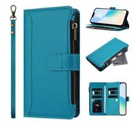 Funda para Motorola Moto G55 5G, funda de piel a prueba de golpes con cierre magnético con cierre magnético y tarjetero para Motorola Moto G55 5G, color azul