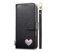 Funda para Motorola Moto G75 de piel sintética a prueba de golpes con cierre magnético, cierre magnético, soporte de visualización, funda para portátil con tarjetero, color negro