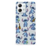 Funda para Motorola Moto G84 5G Oficial de Lilo & Stitch Patron Transparente para Proteger tu móvil. Carcasa para Motorola de Silicona Flexible con Licencia Oficial de Disney