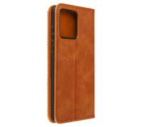 Funda para Motorola Moto G84 Tarjetero y Soporte Vídeo Diseño Costura Camel