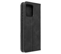 Funda para Motorola Moto G84 Tarjetero y Soporte Vídeo Diseño Costura Negro