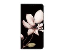 Funda para Motorola Moto G85, funda protectora magnética de piel sintética pintada a prueba de golpes con soporte plegable con soporte para tarjetas para Motorola Moto G85, flor