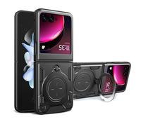 Funda para Motorola Moto RAZR 40 Ultra - [ Protector de Cámara para Ventana Corredera ] Protectora Armadura Pesada de Doble Capa Compatible con imanes de Anillo (Negro, Razr40 Ultra)