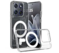 Funda para Motorola Moto Signature 5G/X70 Air Pro 5G/Edge 70 Ultra 5G, compatible con anillo magnético fuerte, policarbonato duro ultra delgado transparente + TPU a prueba de golpes, cobertura
