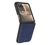 Funda para Motorola Razr 70 Ultra Efecto Cuero Croco Pantalla Externa Visible