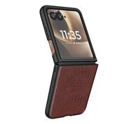 Funda para Motorola Razr 70 Ultra Efecto Cuero Croco Pantalla Externa Visible